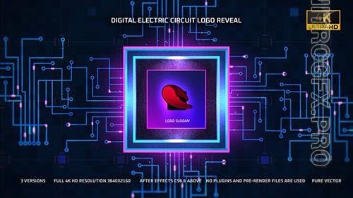 Digital Electric Circuit Logo Reveal 36085463