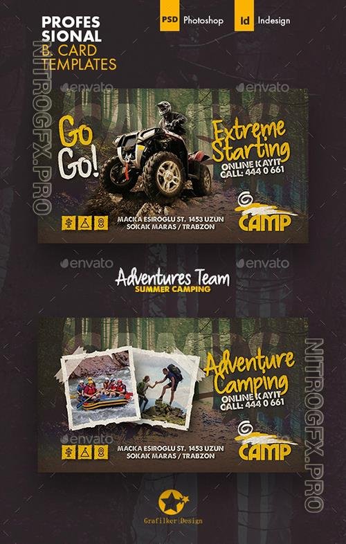 GR - Camping Adventure Business Card Templates 27561533