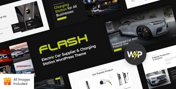 ThemeForest - The Flash v1.0.0 - Electric Car Supplier & Charging Station WordPress Theme - 35591176 - NULLED