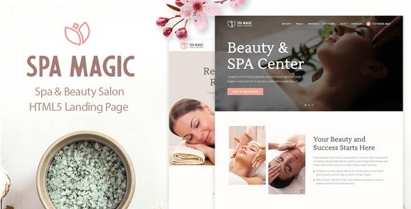 ThemeForest - SpaMagic v1.0 - Beauty Spa Salon Wellness Center HTML Template (Update: 27 April 2021) - 29054559