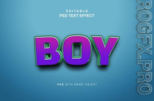 Boy text style effect psd