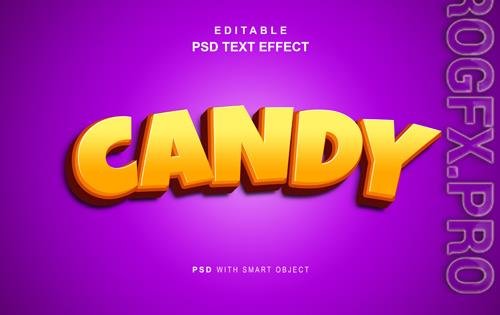 Editable candy text effect psd