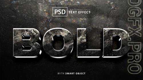 Dark bold text effect editable psd
