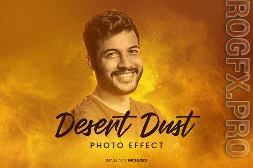 Desert dusk photo effect psd