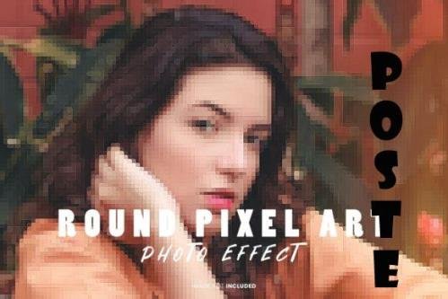 Round Pixel Art Photo Effect