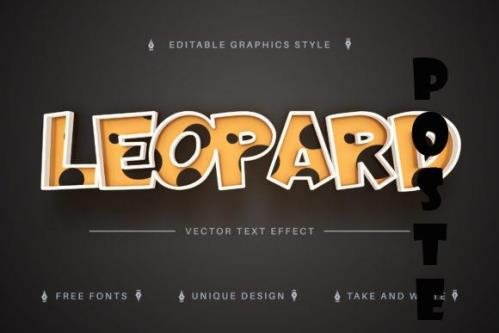 Leopard Cheetap Editable Text Effect - 7036365