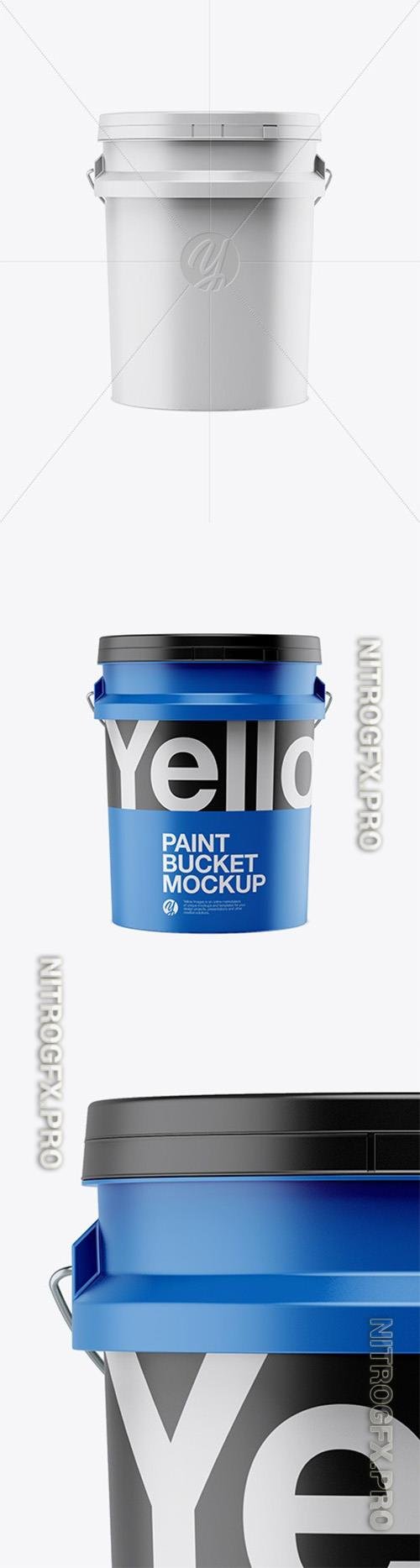 5L Matte Paint Bucket Mockup - Front View 30178