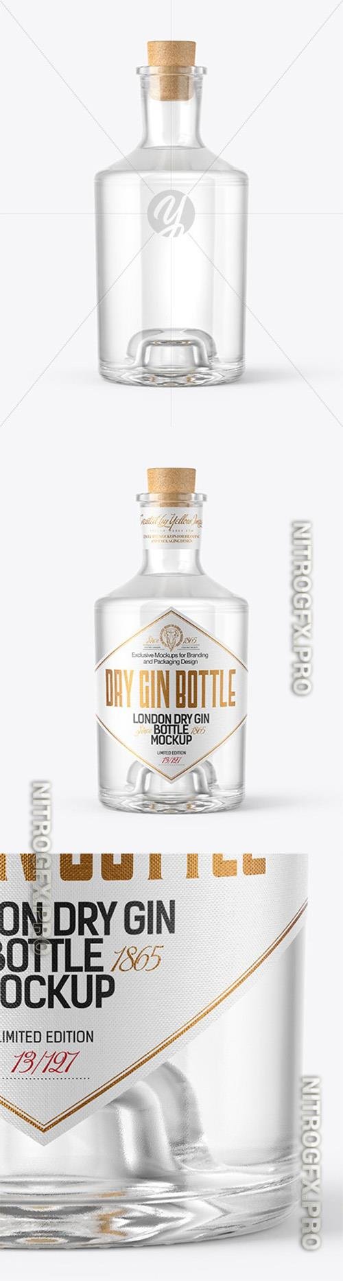 Dry Gin Bottle with Cork Mockup 45980