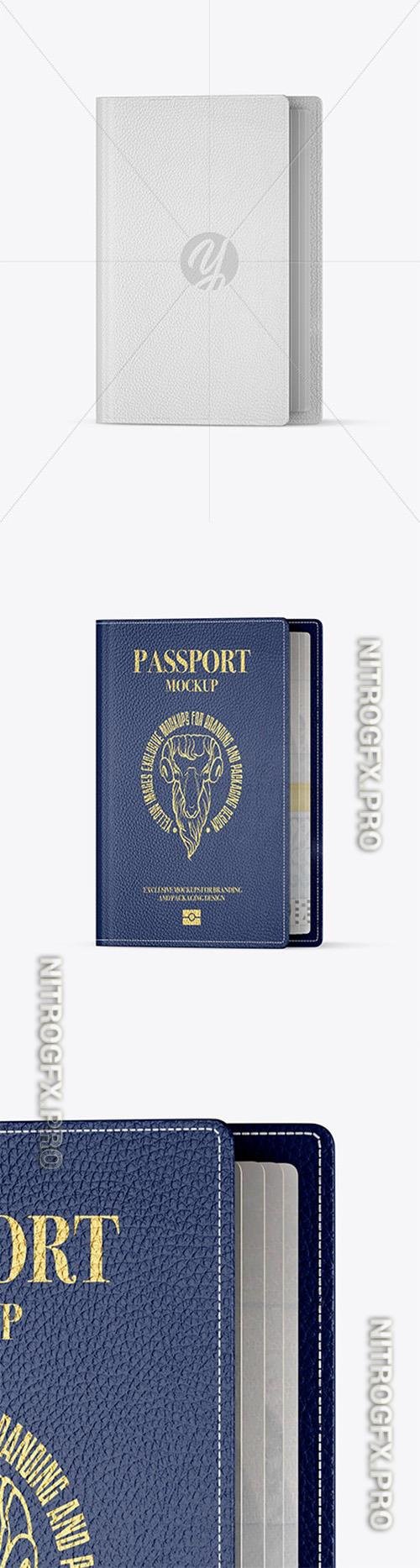 Matte Leather Passport Mockup 46069