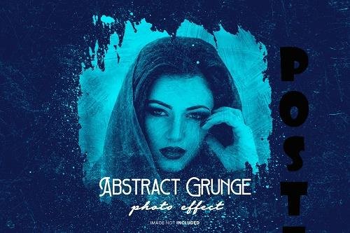 Abstract grunge photo effect