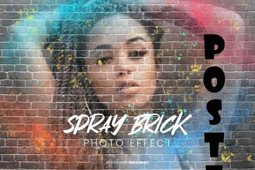Spray Brick Photo Effect
