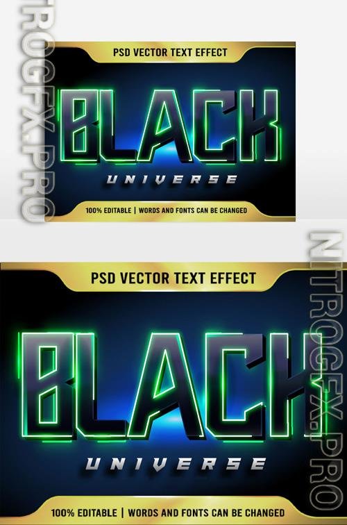 Beautiful black text effect 3D Effect