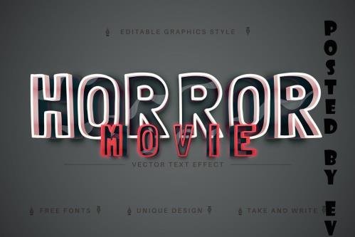 Horror Movie - Editable Text Effect - 7071576