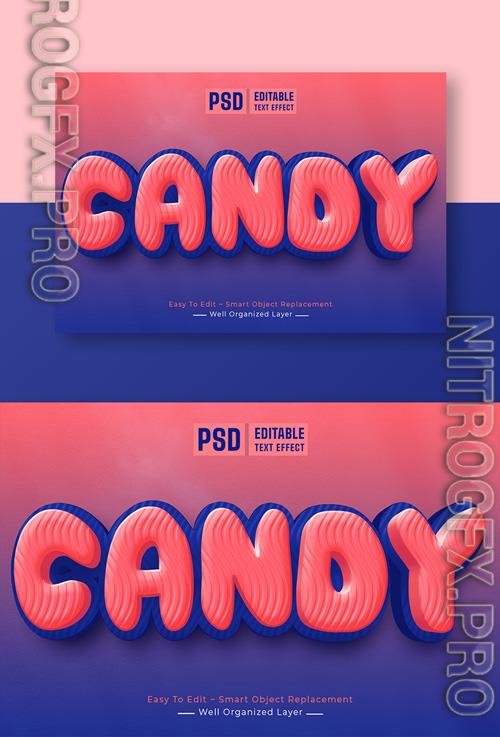 Psd Candy 3d editable text style effect
