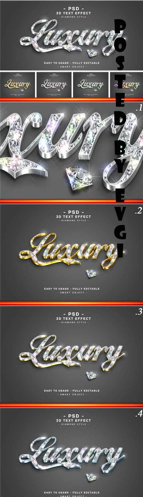 10 Pack 3d Diamond Colors Text Style Effects for Photoshop - 36641738