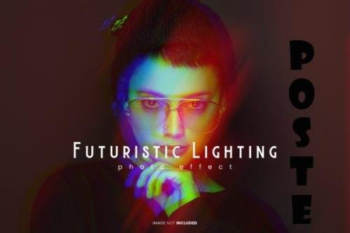 Futuristic Lighting Photo Effect