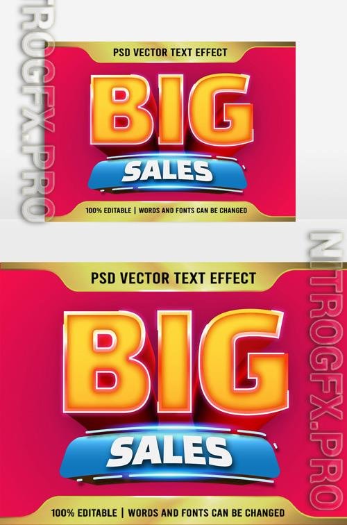 Big Sale Text Effects Beautiful 3D Effect