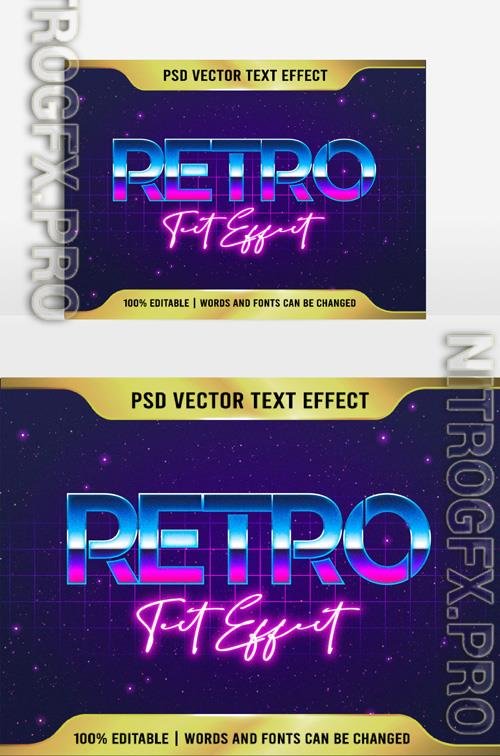 Beautiful text effect 3D Effect Retro