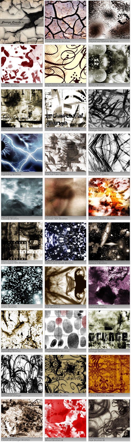 40+ Awesome Brushes Pack for Photoshop