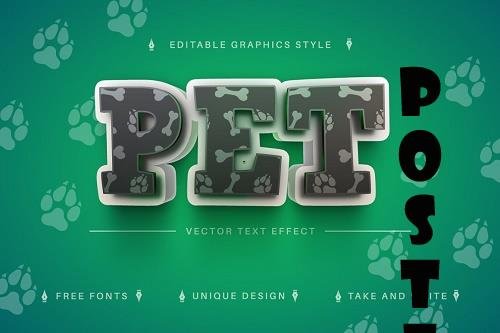 Pet Animal Dog Editable Text Effect - 7129096