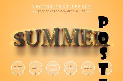 Yellow Summer - Editable Text Effect - 7130622