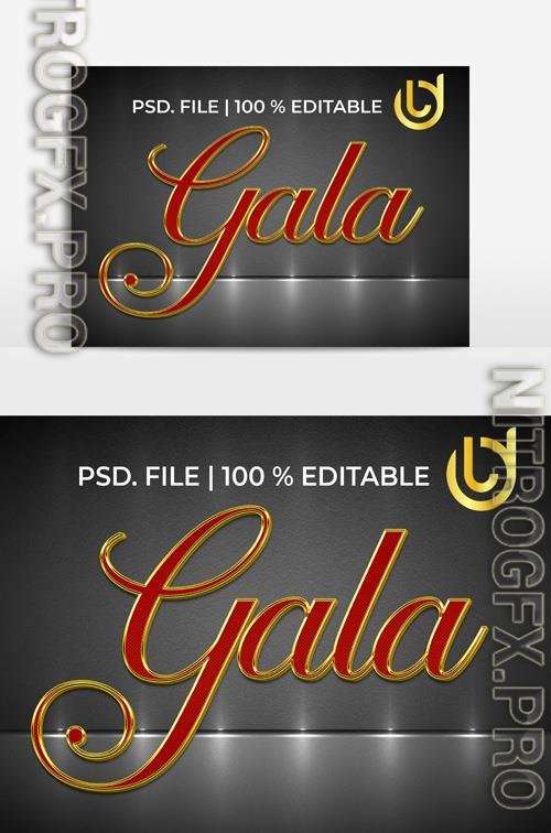 Gala 3D gold text effects correct