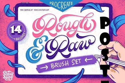 Rough & Raw Procreate Brush Set - 3761365