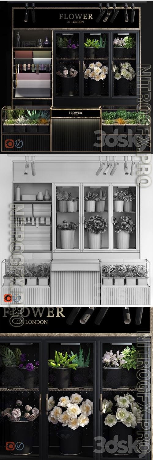3D Models Flower Shop Refrigerated Display