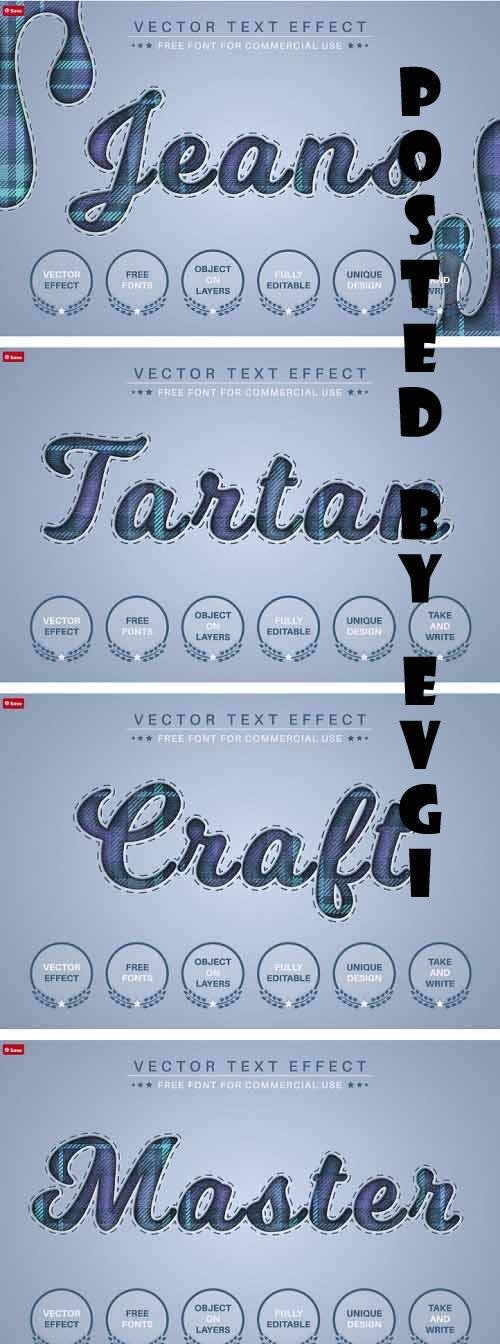Jeans Tartan - Editable Text Effect - 7178427