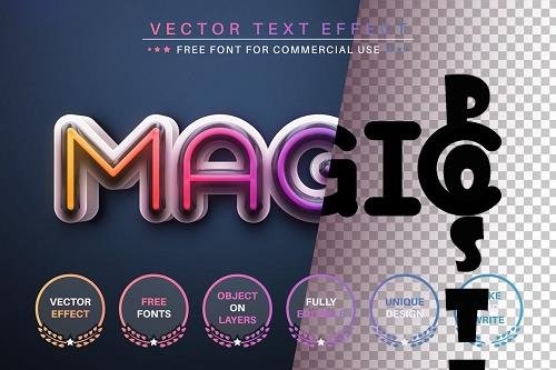 Magic Rainbow - Editable Text Effect - 7188042