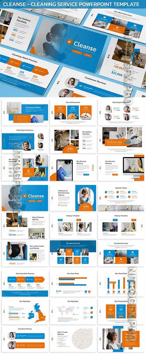 Cleanse - Cleaning Service Powerpoint Template