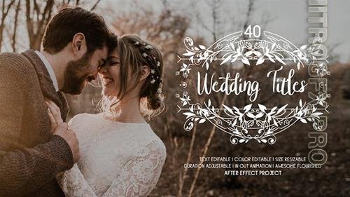 Videohive - 40 Flourish Wedding Titles | After Effects 37182008