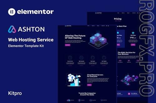 Themeforest Ashton - Web hosting Elementor Template Kit 37317400