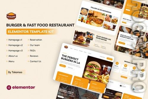 Themeforest Burgero Burger & Fast Food Restaurant Elementor Template Kit 37232663
