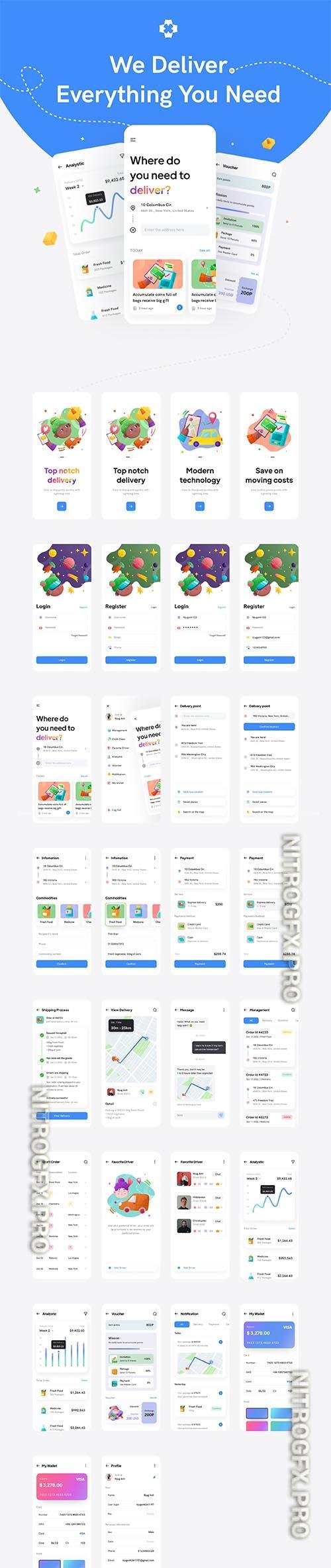 UI8 - Deliking - Delivery App : iOS Ui Kit