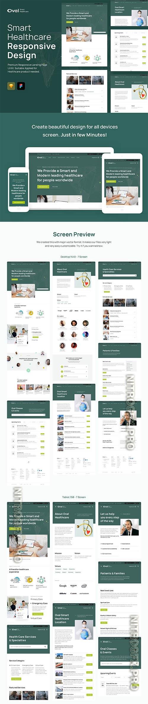UI8 - Oval: Healthcare Landing Page Template