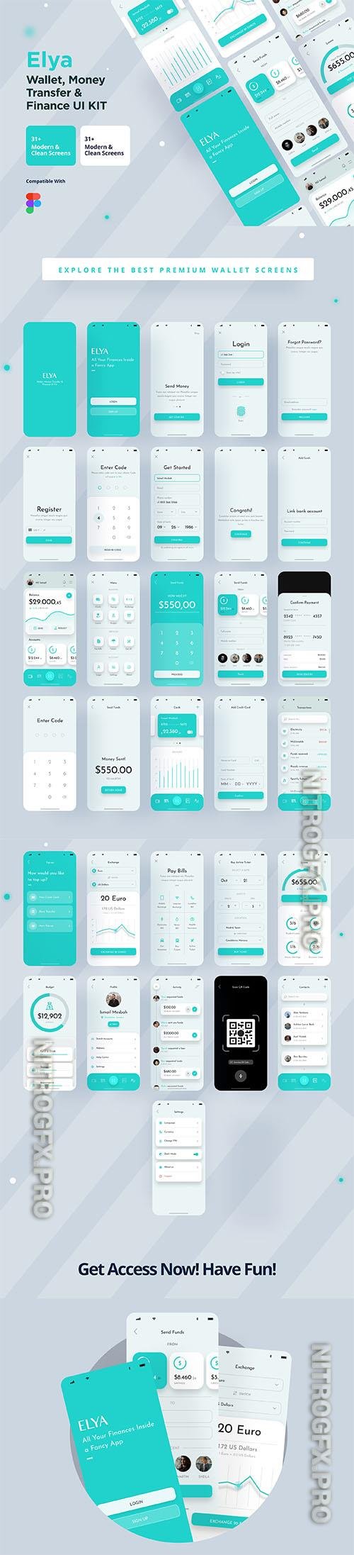 UI8 - Elya App Kit For Wallet, Finance and Money Transfer Kit