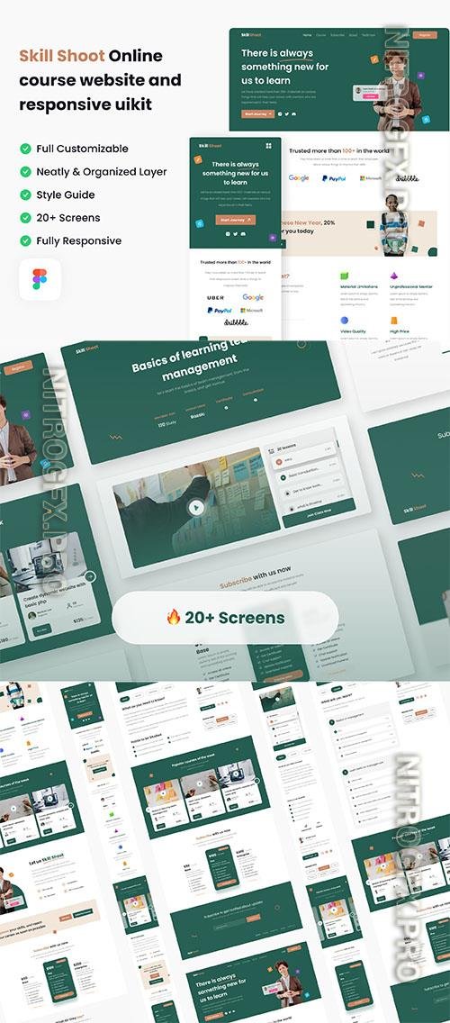 UI8 - Skill Shoot - Online Course Website And Responsive Uikit