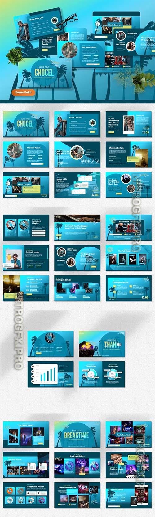 Chocel - Music Events Powerpoint, Keynote and Google Slides Template