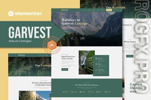 Themeforest Garvest - Nature Cottages Elementor Template Kit