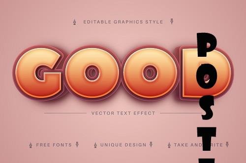 Good 3D - Editable Text Effect, Font - 7240222