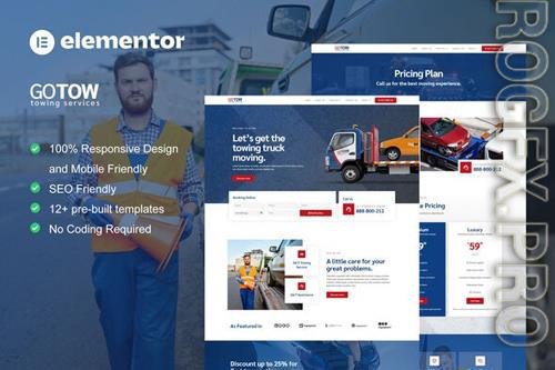 ThemeForest Gotow - Towing Services Elementor Template Kit 38028860