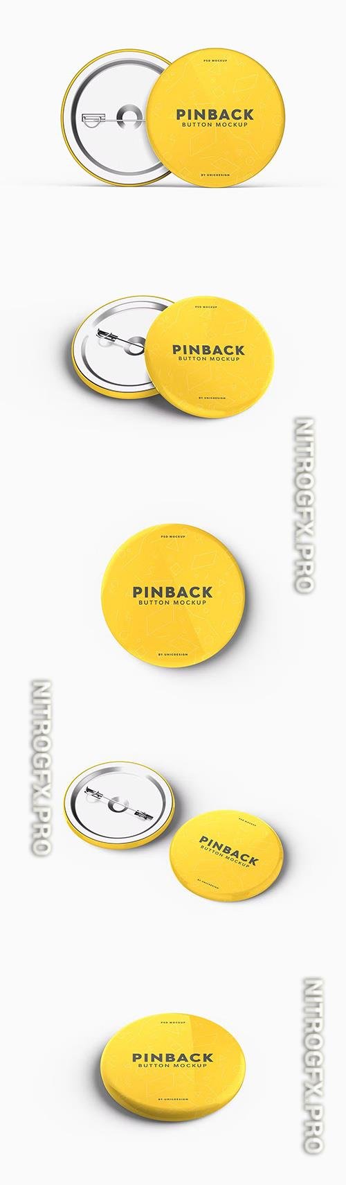 Pinback Button Mockup PSD