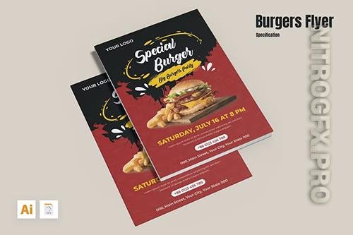 Burgers Flyer Template PSD