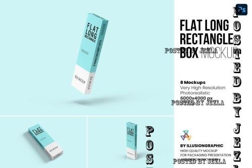 Flat Long Rectangle Box Mockup - 7190848