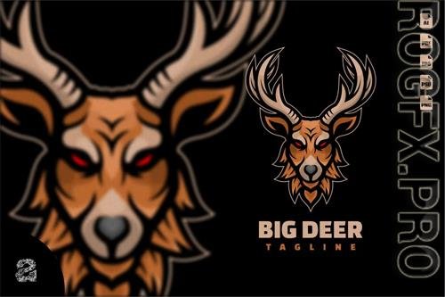 Deer Head Character Mascot Logo
