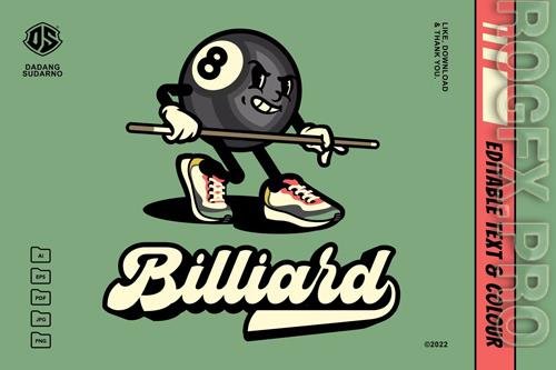 Billiard Ball Mascot Logo