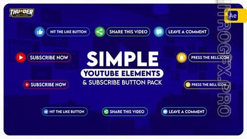 VideoHive - Simple YouTube Elements And Subscribe Button Pack 36080402