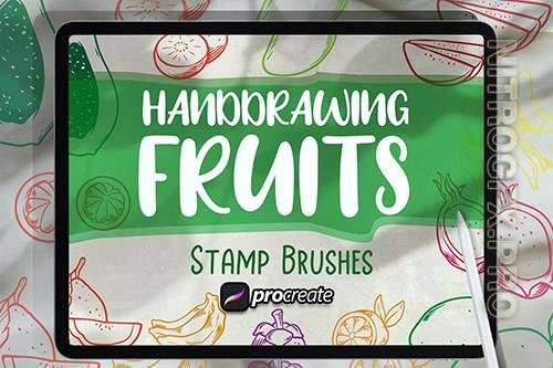 Hand Drawing Fruits Brush