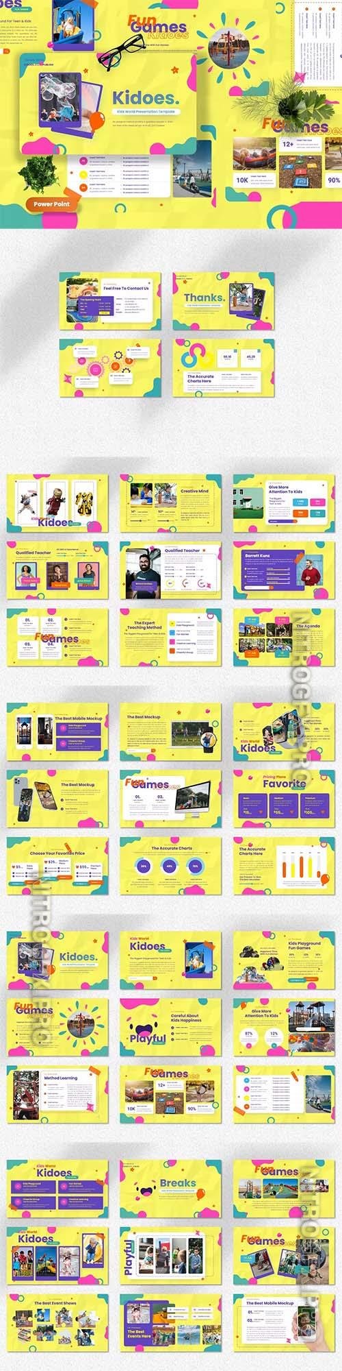 Kidoes - Kids World Powerpoint Keynote and Google Slides Template